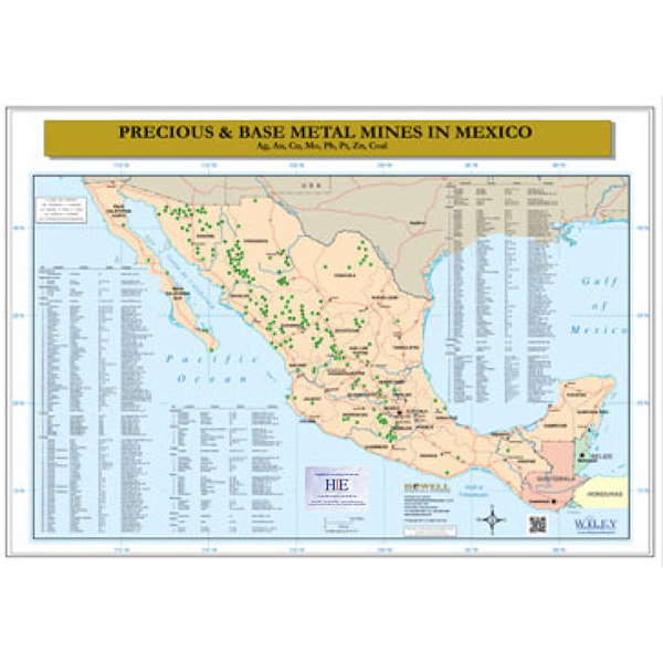 MEXICO PRECIOUS METALS MINES MAP